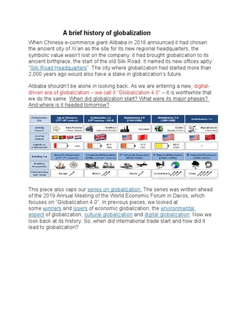 engines of globalization|A brief history of globalization .